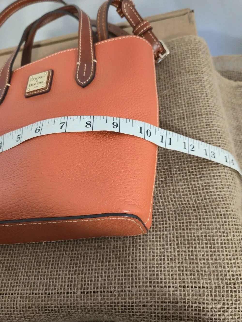 Dooney & Bourke Pebble Leather Orange Tote - Picture 10 of 13
